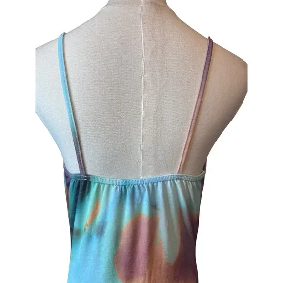 PrettyLittleThing Multicolor Maternity Abstract Print Cowl Neck Maxi Dress NWT - Picture 12 of 16